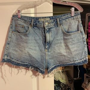 High waisted Topshop jean shorts